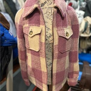 Plaid Wool-Blend Jacket